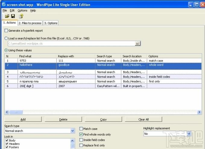 WordPipe Search Replace,WordPipe Search Replace下载,Word搜索和替换